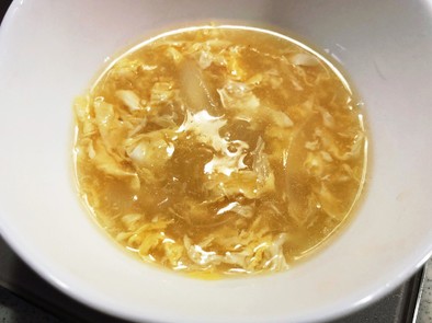 簡単 新玉ねぎの玉子スープの写真