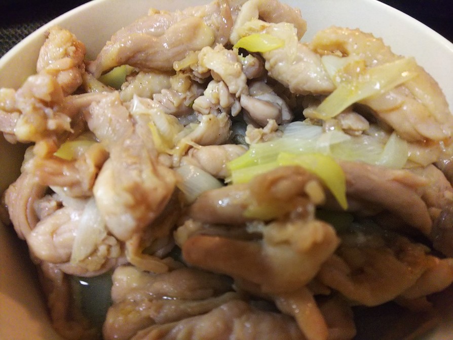 簡単中華・鶏肉（せせり・もも）の葱塩炒めの画像