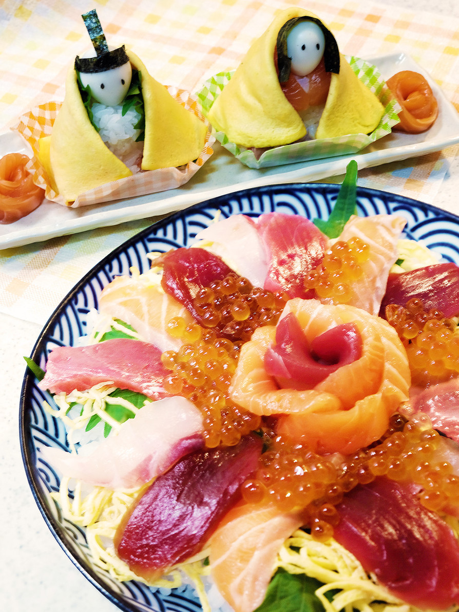 海鮮ちらし寿司（ひな祭りのお寿司）の画像