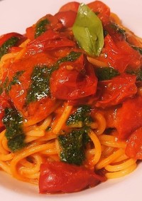 簡単ミニトマトのスパゲッティ
