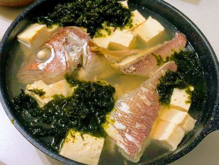 屋久島のオオヒメと長島のアオサでマース煮の画像