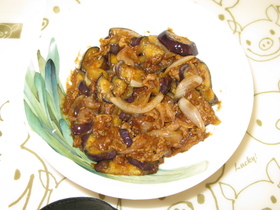 ナスと豚肉の味噌炒め