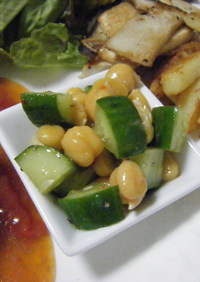 ひよこ豆ときゅうりのイタリアンサラダ