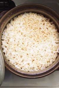 土鍋で簡単☆白米玄米MIXごはん