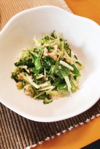 水菜と茹で野菜のマヨポンサラダ