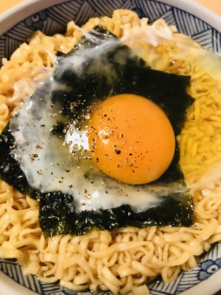 アレンジ★味つけ海苔＆卵・チキンラーメンの画像