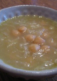 チキンなしのチキン（ひよこ豆）スープ