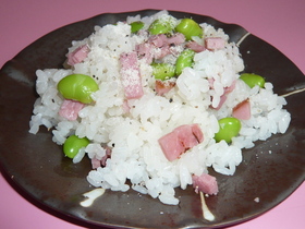 枝豆チーズご飯
