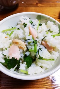 辛口鮭のリメイク。鮭と三つ葉のちらし寿司
