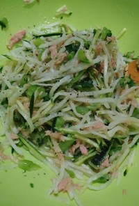 ツナ缶サラダ(簡単)大根・ズッキーニ