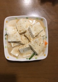 美味しい！豆腐とゴマポン酢のサラダ