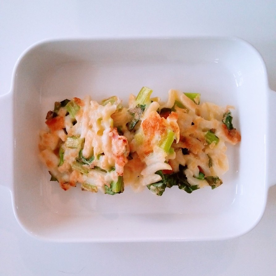 小松菜とベーコンのうどんお焼きの画像