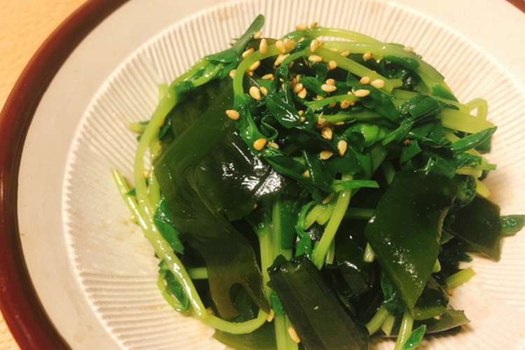 生わかめが主役 豆苗と簡単中華サラダ レシピ 作り方 By クックおまちこ クックパッド