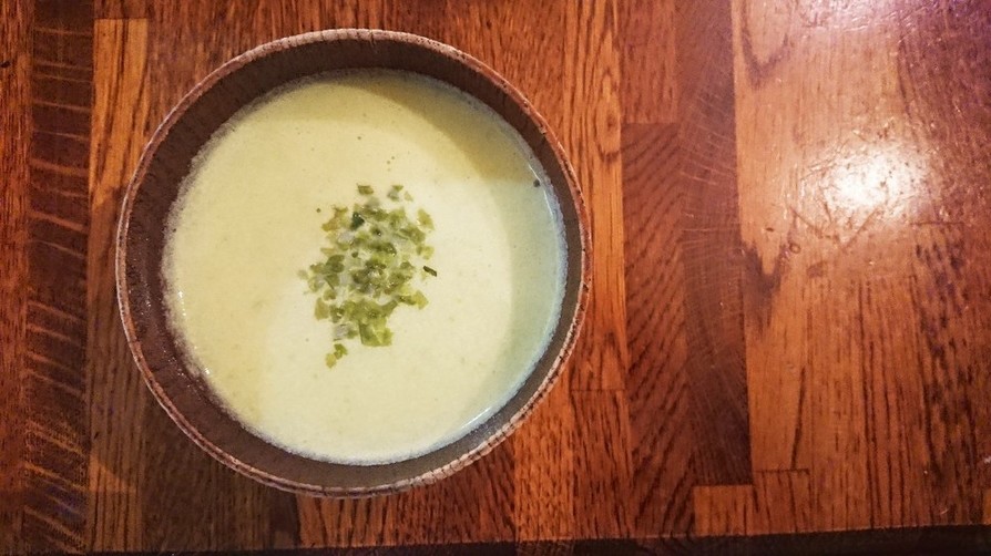ピーマンの味噌クリームスープの画像
