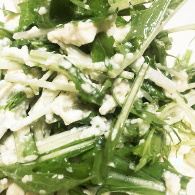水菜の白和え風サラダの写真