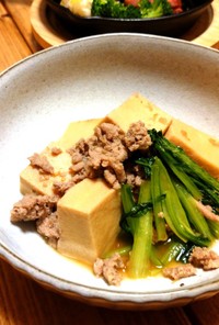高野豆腐の煮物 挽肉入り
