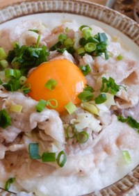 塩だれでさっぱり♪豚バラとろろ丼