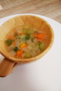 簡単！野菜たっぷり生姜コンソメスープ