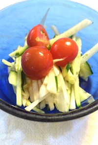 ヘルシードレッシング簡単大根トマトサラダ