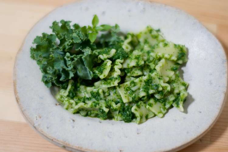 カリーノケールのジェノベーゼパスタ レシピ 作り方 By 東京西洋野菜研究会 クックパッド 簡単おいしいみんなのレシピが352万品