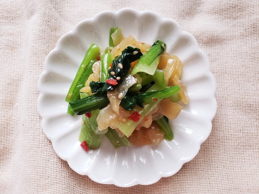簡単に美味しく一品♪小松菜と中華くらげ♡の画像