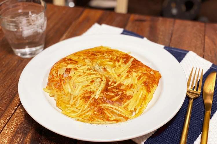 千切りポテトのハムチーズパンケーキ レシピ 作り方 By Akem1 クックパッド 簡単おいしいみんなのレシピが365万品