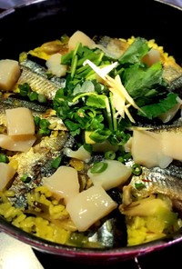 秋刀魚のパエリア風炊き込みご飯