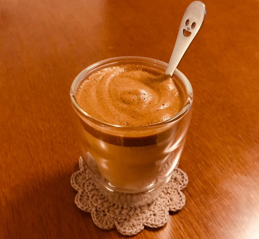 黒糖ダルゴナコーヒー(豆乳ver.)の画像