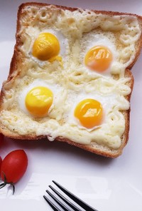 朝食！可愛く！楽しくうずら卵マヨトースト