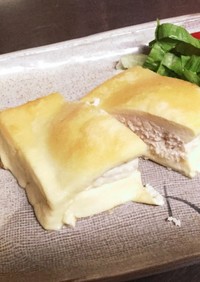 高野豆腐の鶏ひき肉詰
