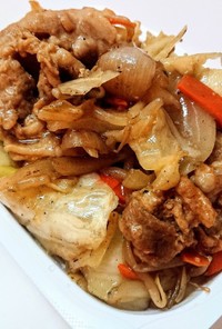 パックご飯で作る「肉野菜炒めご飯」