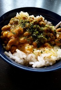 納豆と青のりご飯