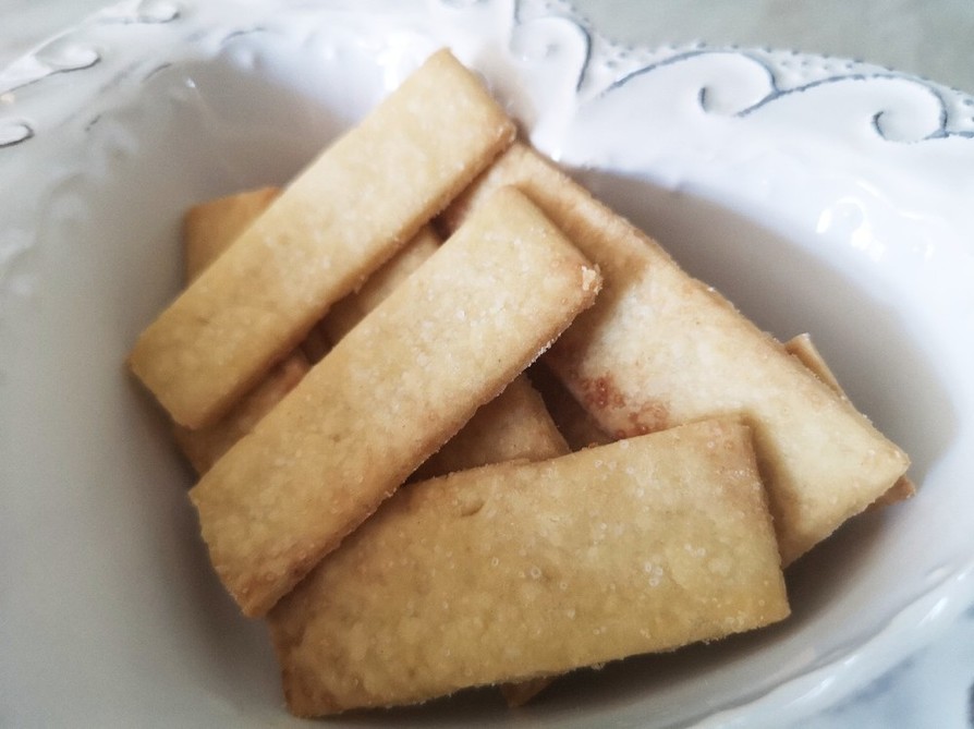 米粉とデメララ砂糖で薄焼きバタークッキーの画像