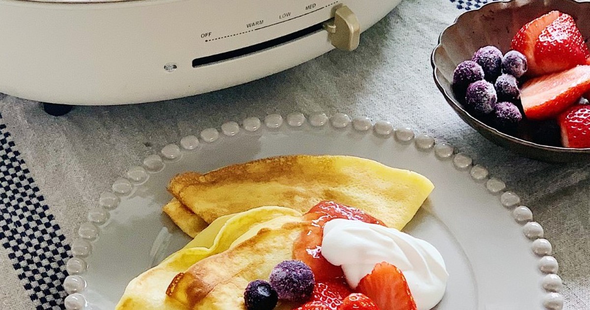 ホットプレートで簡単 大人気クレープ レシピ 作り方 By Brunoenjoy クックパッド