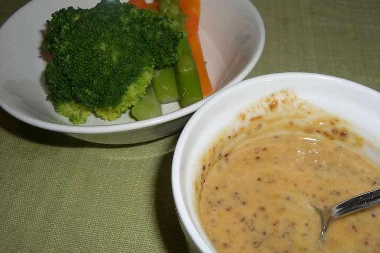 温野菜のための胡麻マスタードソース レシピ 作り方 By ブヒブヒコ クックパッド 簡単おいしいみんなのレシピが352万品