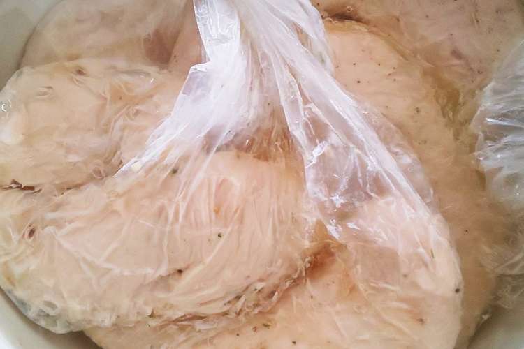 ビニール袋で簡単鶏ささみ蒸し レシピ 作り方 By なの葉 クックパッド 簡単おいしいみんなのレシピが351万品