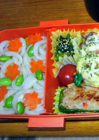 簡単可愛い！暑い日はツルッとうどん弁当