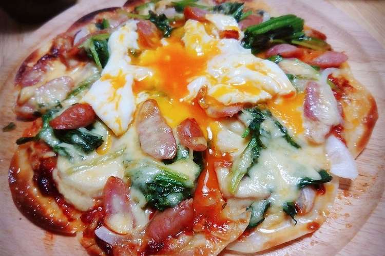 餃子の皮で作る ビスマルク風ピザ レシピ 作り方 By もちこちゃん クックパッド 簡単おいしいみんなのレシピが349万品