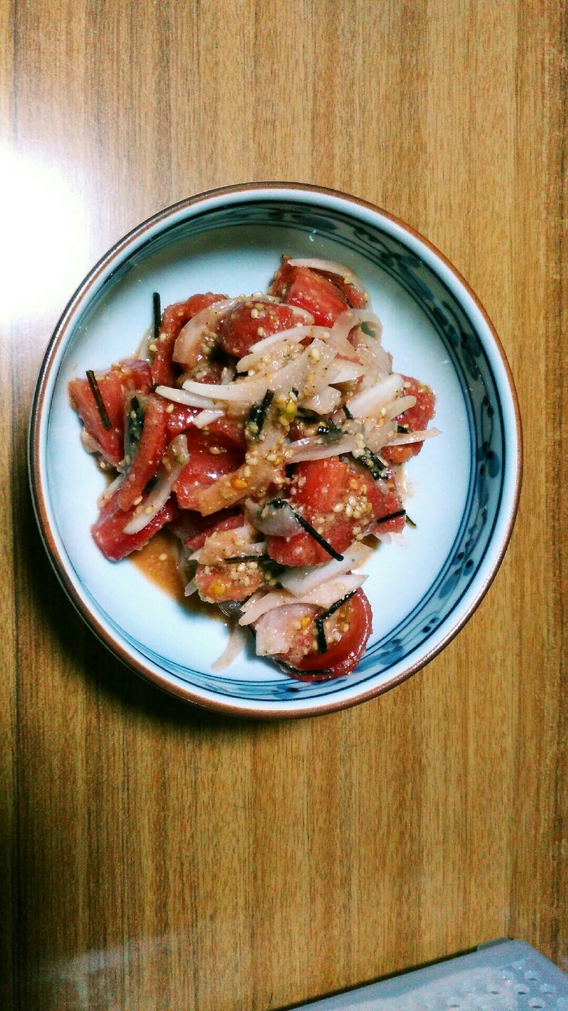 トマトの白ごま&塩昆布和えの画像