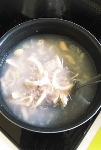 鶏胸肉の参鶏湯風スープ