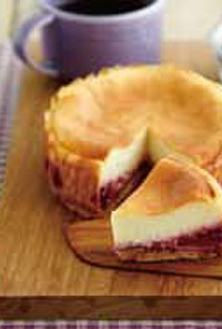 ハスカップのベイクドチーズケーキ