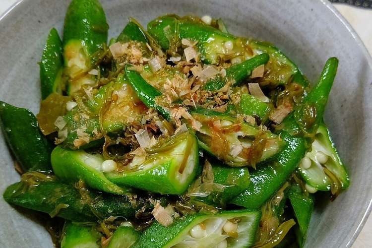 オクラと味付けめかぶのとろろ合え レシピ 作り方 By みっちゃん68 クックパッド 簡単おいしいみんなのレシピが355万品