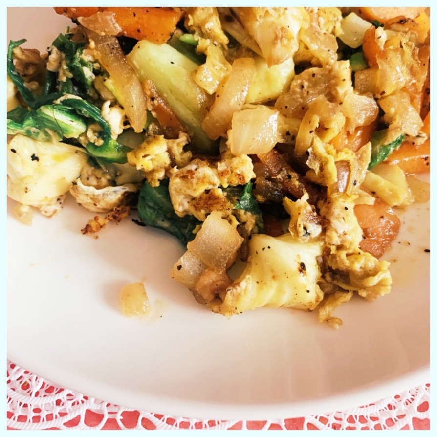 卵と野菜の生姜サラダの画像