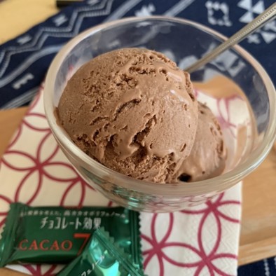 チョコレートアイスクリームの写真