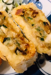 お揚げの天ぷら・餃子の残りタネリメイク