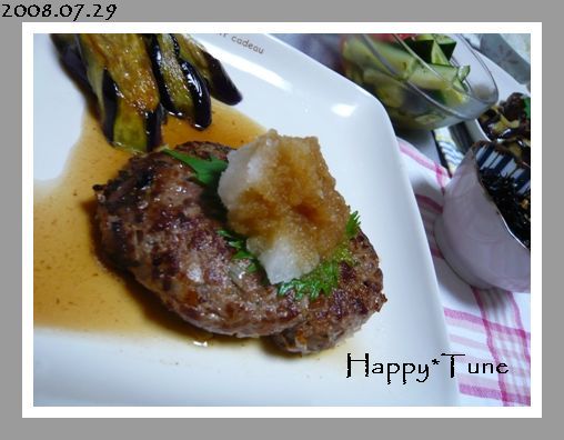 ひき肉１：豆腐１のハンバーグ☆の画像