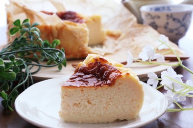 お豆腐バスクチーズケーキの写真