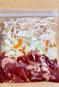 冷凍作り置き！肉野菜炒め