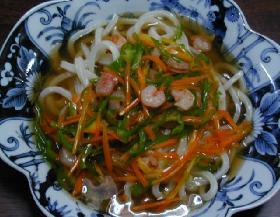 和風あんかけうどん___Udon(thick white noodles) topped with a sticky Japanese soy soup
