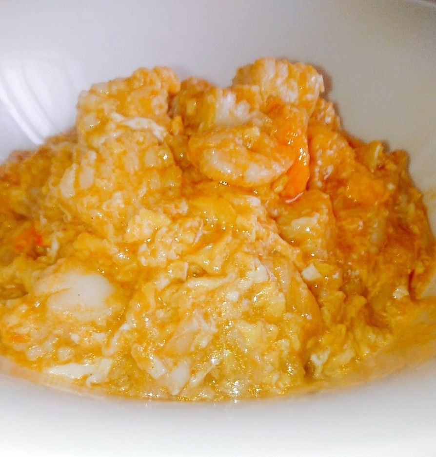 海老イカチリソースの卵餡丼の画像